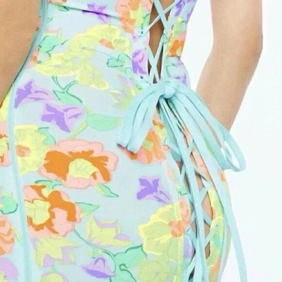 Savage Fenty Free Spirit Floral Cupless Corset Matchin Panty House Size 1X NWT - Picture 4 of 12